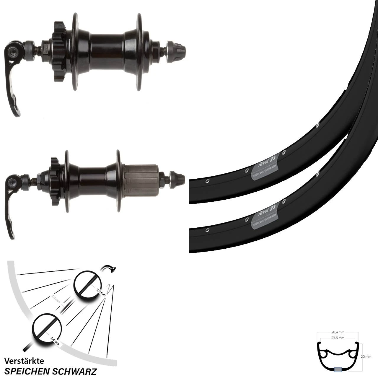 Ryde Rival 23 Disc 27,5 Zoll Laufradsatz Nabe Novatec 6-loch 100/135 Mm Schnellspanner 3 Ryde Rival 23 Disc 27,5 Zoll Laufradsatz Nabe Novatec 6-loch 100/135 Mm Schnellspanner