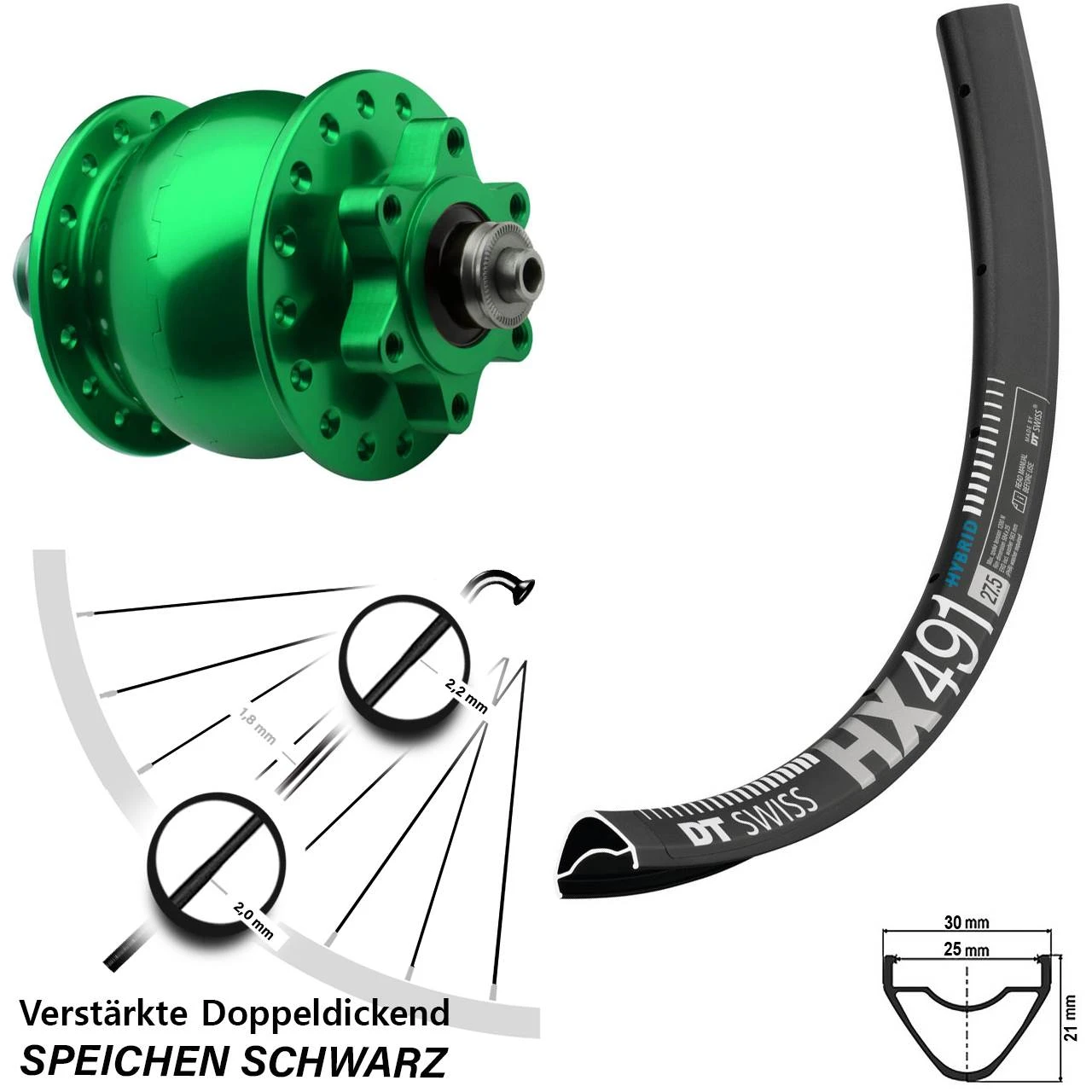 Dt-swiss Vorderrad 29 Zoll DT Swiss HX 491 SON 28 Nabendynamo Rot 6-Loch 3 Dt-swiss Vorderrad 29 Zoll DT Swiss HX 491 SON 28 Nabendynamo Rot 6-Loch