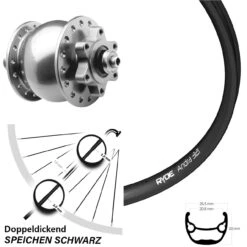 29 Zoll Vorderrad Ryde Andra 321 Nabendynamo Son 28 6-Loch
