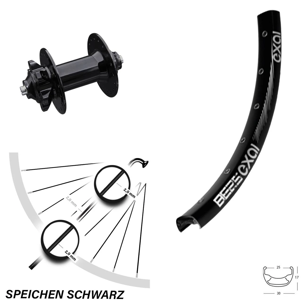 Formula DC91-V2 Exal BE 25 Vorderrad 26 Zoll 6-Loch 3 Formula DC91-V2 Exal BE 25 Vorderrad 26 Zoll 6-Loch