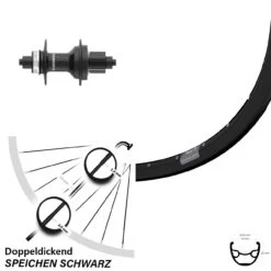 Shimano FH-MT401 Ryde Rival 19 Hinteres Rad 28-29 Zoll Für Schnellspanner 12-fach