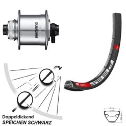Dt-swiss 27,5 Zoll Vorderes Rad Mit Nabendynamo DT Swiss 533 D Shimano DHUR705 Für Scheibenbremse