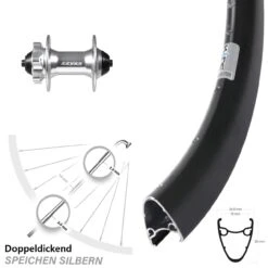 28 Zoll Vorderrad Ryde Dutch 19 Mit Formula DC-61 Nabe Schwarz 6-loch