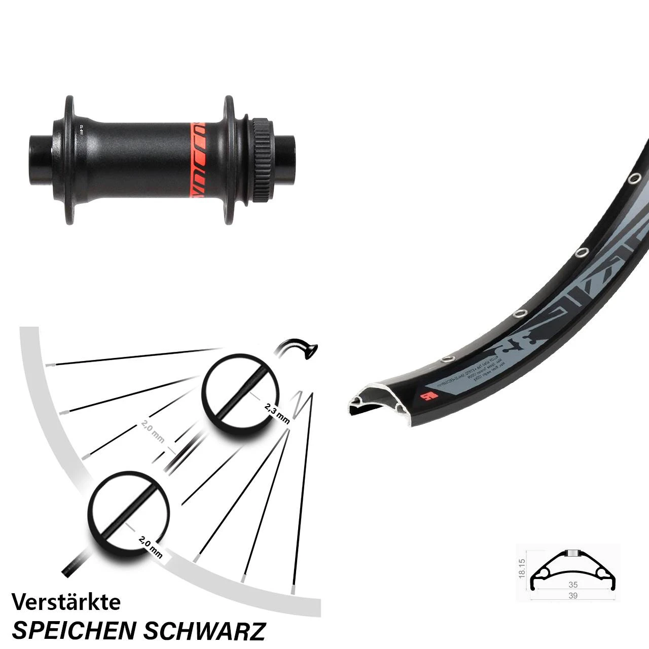 27,5+ Zoll Vorderrad Mit Rodi TRYP35 Formula CL-811 Boost Syncros 3 27,5+ Zoll Vorderrad Mit Rodi TRYP35 Formula CL-811 Boost Syncros