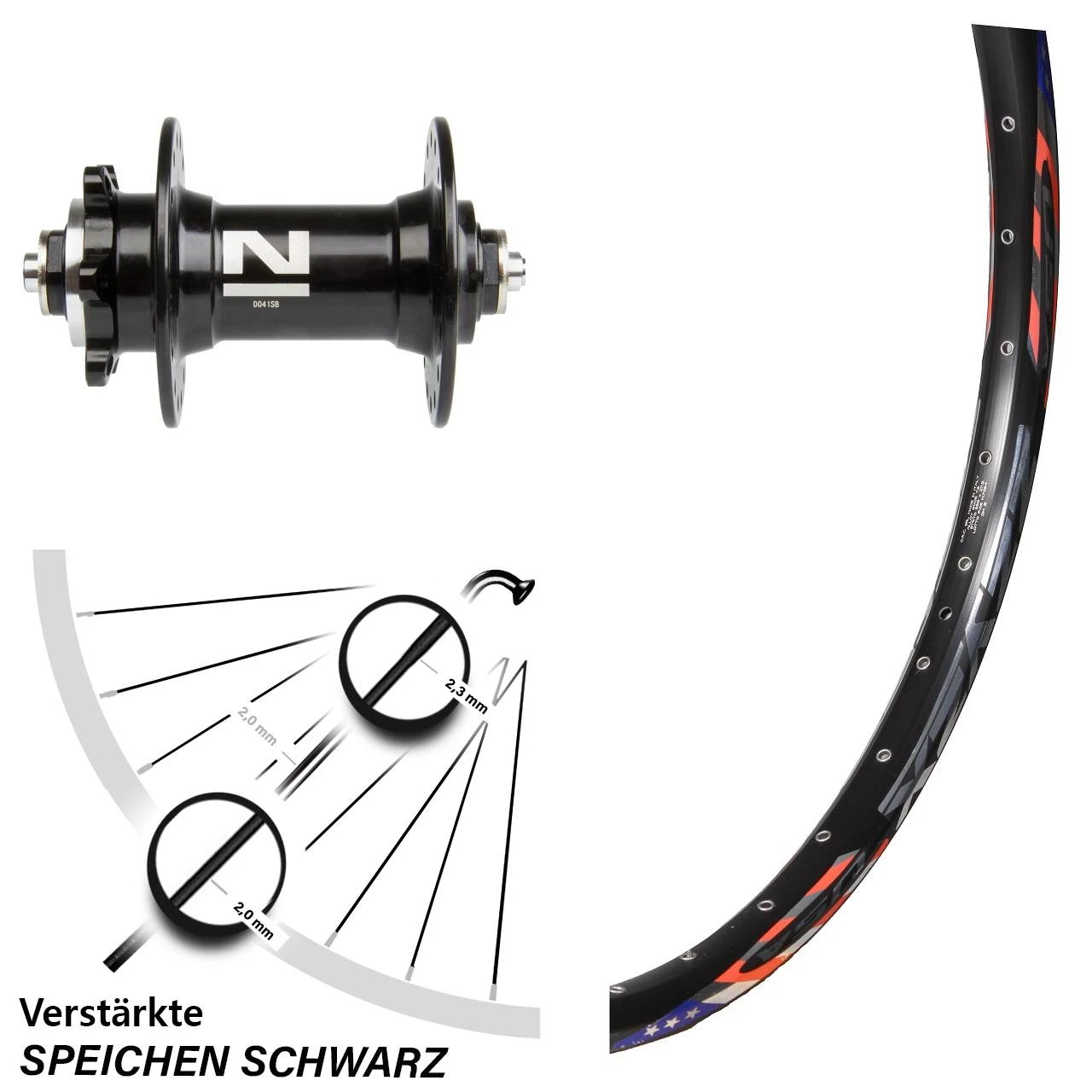Vorderrad 26 Zoll DRC 28-559 Disc Novatec D041SB 6-loch 3 Vorderrad 26 Zoll DRC 28-559 Disc Novatec D041SB 6-loch