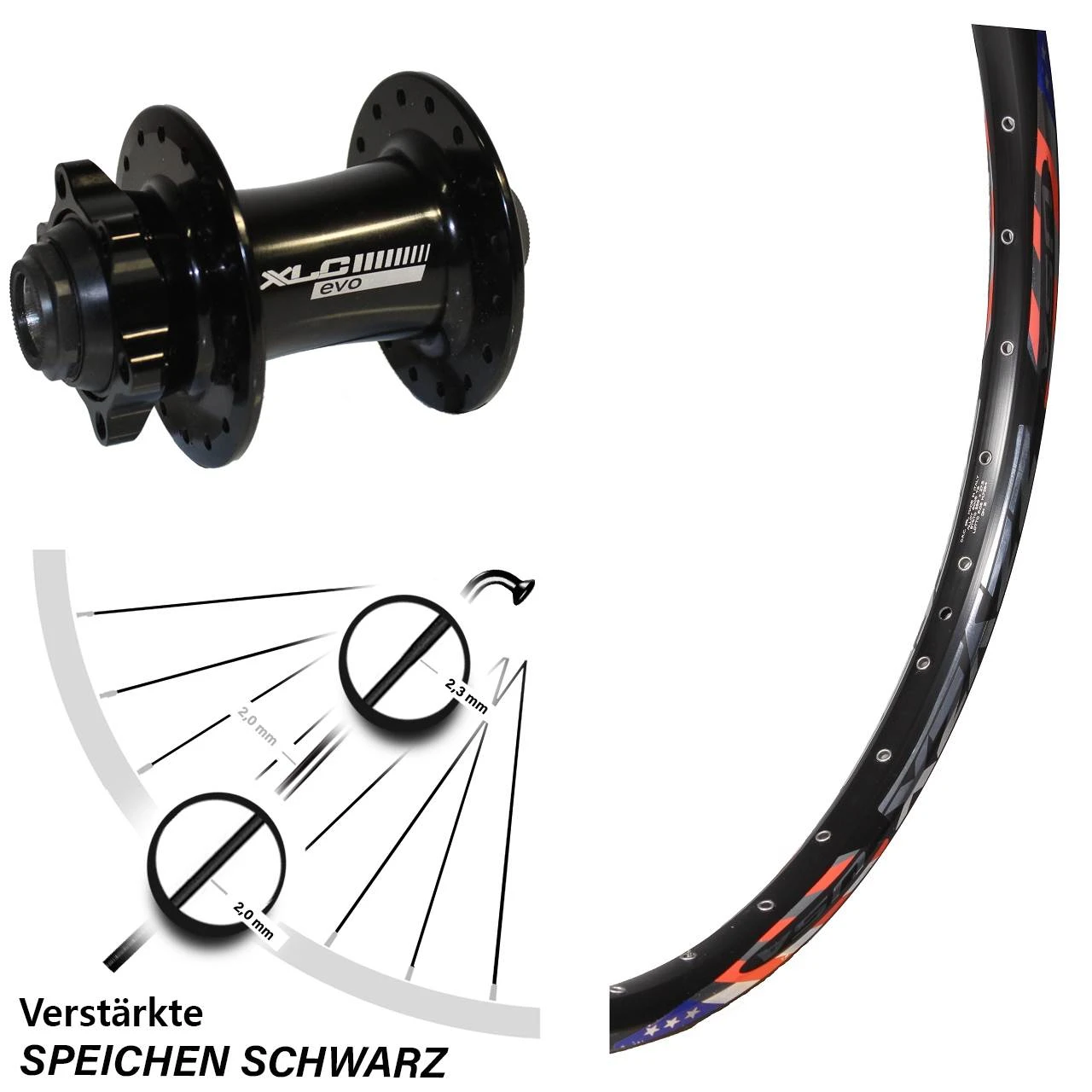 DRC ZZYZX Disc Vorderrad 26 Zoll Mit XLC Evo Nabe 15x100 Mm 3 DRC ZZYZX Disc Vorderrad 26 Zoll Mit XLC Evo Nabe 15x100 Mm