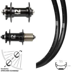 Laufradsatz 27,5 Zoll Ryde Andra 29 Novatec 6-loch Nabe D041/D042 Schnellspanner
