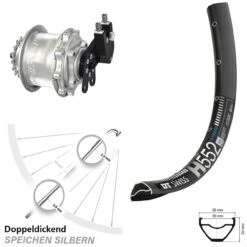 Dt-swiss 27,5 Zoll Hinteres Rad DT Swiss H 552 Mit Rohloff Speedhub CC DB