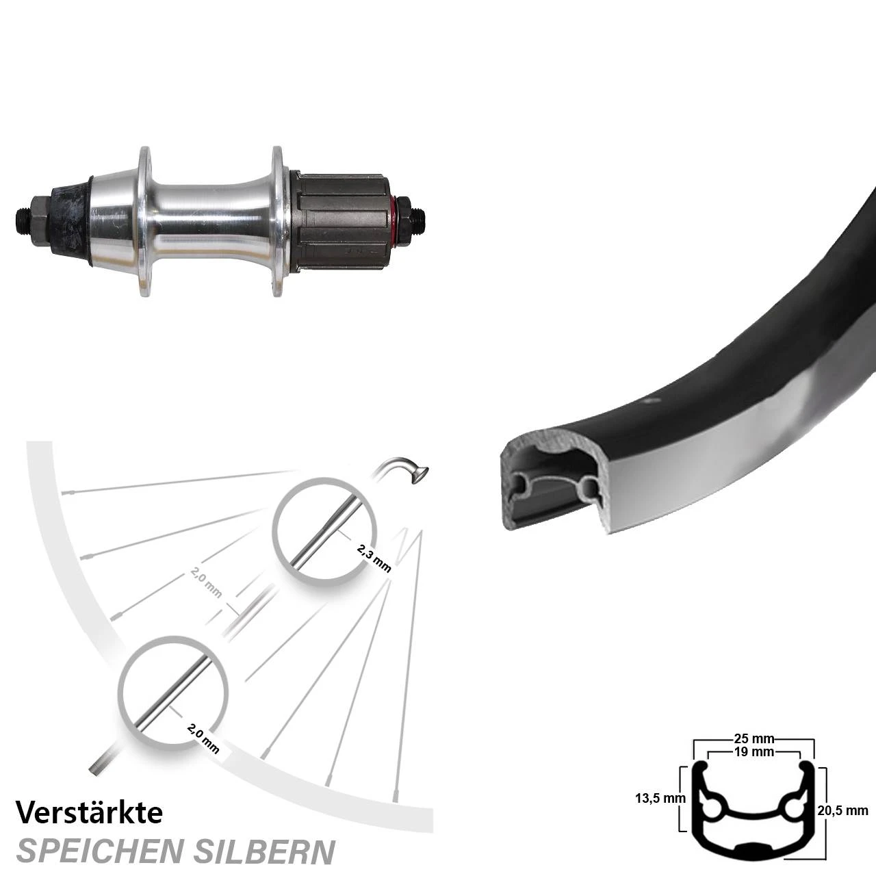 26 Zoll Hinterrad Novatec F362 TSE Ryde Andra 30 Schnellspanner 7-fach 3 26 Zoll Hinterrad Novatec F362 TSE Ryde Andra 30 Schnellspanner 7-fach