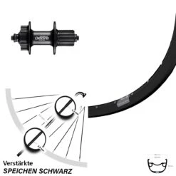 29 Zoll Hinterrad Ryde Rival 23-622 Disc 5/135 Mm Shimano FH-M525A