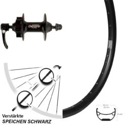 24 Zoll Vorderrad Shimano Deore HB-M525 Ryde Andra 29 Für 6-Loch