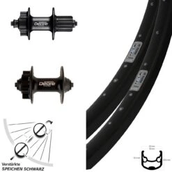 Laufradsatz 26 Zoll Shimano Deore 525 Schnellspanner Ryde Andra 30 Disc 6-loch