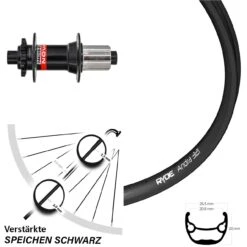 29 Zoll Hinterrad Novatec D442 Boost Ryde Andra 321 Für Steckachse 148 Mm