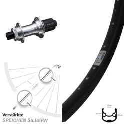 28-29 Zoll Hinterrad Ryde Andra 30 Disc Centerlock KX-G/S Nabe 12x142 Mm