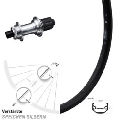 Hinterrad 28-29 Zoll Ryde Andra 40 Disc Centerlock KX-GS Silbern Eloxiert Nabe 12x142 Mm