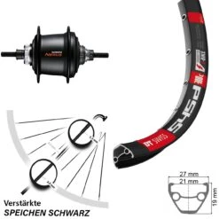 Dt-swiss 28 Zoll Hinterrad DT Swiss 545 Shimano SGC3001 7-Gang Disc