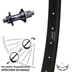 Boost Centerlock Ryde Rival 35 Disc Hinterrad 27,5+ Zoll Verstärkt 12-fach