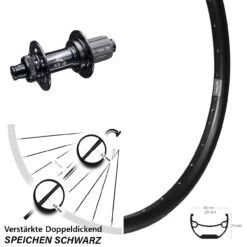KX-B 12x148 Mm Boost Centerlock Ryde Andra 29-584 Hinterrad 27,5 Zoll