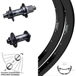 27,5 Zoll Ryde Rival Laufradsatz Boost E-MTB Lastenrad KX-B Shimano 12-fach