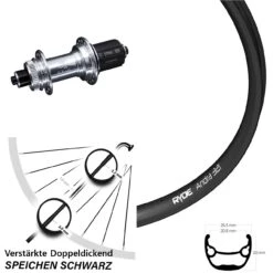 28-29 Zoll Laufrad KX GS Silbern Ryde Andra 321 Centerlock