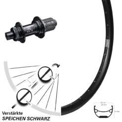 KX-GS 12x142 Mm Centerlock Ryde Andra 29 Breites Hinterrad 24 Zoll Steckachse