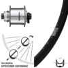 Vorderrad Nabendynamo Shimano DH-UR708-3D Ryde Andra 30 Disc 26 Zoll Steckachse -Fahrrad Rad Geschäft 8259762