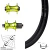 Laufradsatz 28-29 Zoll Verstärkt XLC Nabe Grün Eloxiert 100x142 Mm Ryde Andra 40