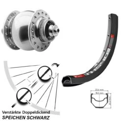 Dt-swiss Nabendynamo SON 28 Silbern Eloxiert DT Swiss TK 540 Disc Vorderrad 28-29 Zoll