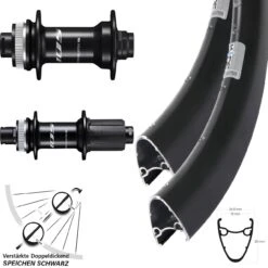 Ryde Dutch 19 Bikepacking Verstärkt Laufradsatz 28 Zoll Shimano 105 Steckachse