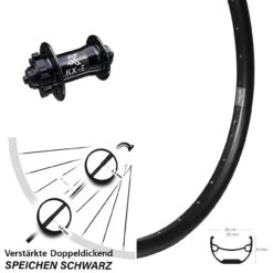Vorderrad 27,5 Zoll Ryde Andra 29-584 ETRTO Verstärkt Mit KX-E Nabe 5x100 Mm 6-loch