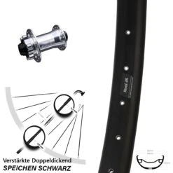 Ryde Rival 35 Disc Vorderrad 29+ Zoll Mit KX-E Silbern 15x100 Mm 4 Kugellager
