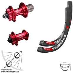 Dt-swiss Laufradsatz 29 Zoll DT Swiss 533 Nabe KX-M Rot-eloxiert Schnellspanner 11-fach