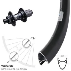 Ryde Dutch 19 Disc-Hinterrad 28-29 Zoll Mit KX-E Nabe Schwarz 12x142 Mm Centerlock 11-fach