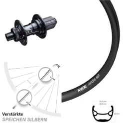 28-29 Zoll Hinterrad KX-E Nabe 12x142 Mm Centerlock 11-fach Ryde Andra 321
