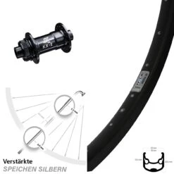 KX-E Nabe 15x100 Mm Centerlock Ryde Andra 30 Disc Vorderrad 28-29 Zoll Für Steckachse