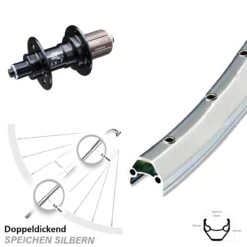 Ryde ZAC 2000 Hinterrad 26 Zoll Mit KX-T Nabe 135 Mm