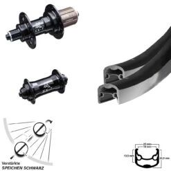26 Zoll Laufrad-Satz KX-T Ryde Andra 30 Schwarz