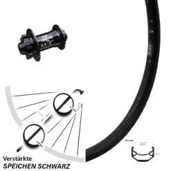 Ryde Andra 40 Disc Schwarz KX-E Vorderradnabe 6-Loch 15x100 Mm