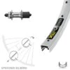 Hinterrad 26 Zoll Exal XL 25 Silbern Shimano Centerlock Schnellspanner